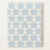 Fleur Rétro Bleu Clair Et Crème (Dos)