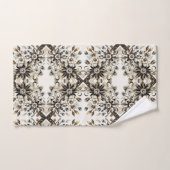 Fleur retro diamantée milieu de siècle moderne (Serviette à main)
