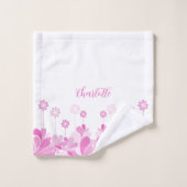 Fleur Rétro Rose (Gant de toilette)