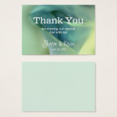 Fleur romantique dans les tons bleus - Merci (Devant & derrière)