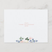 Fleur romantique Sirène d'honneur carte de remerci (Dos)