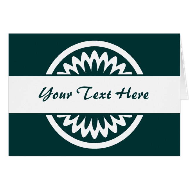 Fleur ronde - Vert foncé (Devant horizontal)