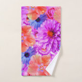 Fleur rose (Serviette à main)