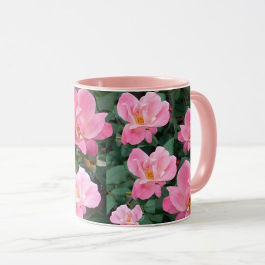Fleur rose 1 Mug (Devant droit)
