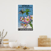 Fleur rose abeille jaune - Impression Matchbox - T (Cuisine)