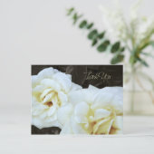 Fleur rose blanche | Cartes postales Merci (Debout devant)