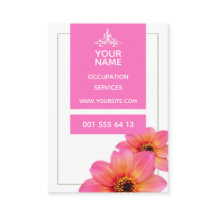 Fleur rose chaud - Carte de visite