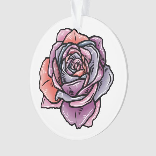 Fleur Rose coloré (devant)