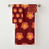 Fleur Rose de mousse rouge Motif sans couture sur (En situation)