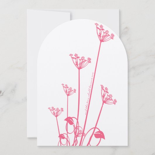 Fleur rose Faire-part de mariage (Dos)