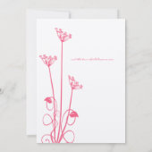 Fleur rose Faire-part de mariage (Dos)