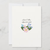 Fleur rose faire-part de mariage (Dos)