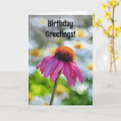 Fleur rose Faiseuse Faiseuse Carte d'anniversaire (Fleur jaune)