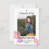 Fleur Rose Fleur Fête De La Vie Carte photo (Devant)