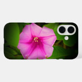 Fleur rose foncé * coque iphone Coque-mat (Verso (horizontal))