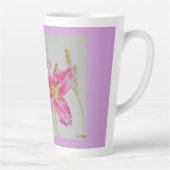 Fleur rose Lilium Floral Aquarelle Art Mug (Droite)
