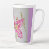 Fleur rose Lilium Floral Aquarelle Art Mug (Droite)