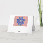 Fleur rose Magenta Foi Floral Carte Anniversaire (Dos)