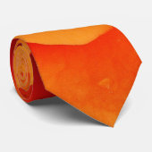 Fleur rose orange rockabilly cravate (Roulé)