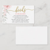 Fleur rose pastel apportez une carte de livre (Devant / Derrière)