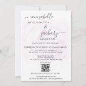 *~* Fleur Rose QR + RSVP - Invitation Mariage AR8 (Dos)