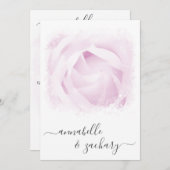 *~* Fleur Rose QR + RSVP - Invitation Mariage AR8 (Devant / Derrière)