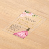 Fleur rose Quince invitation en espagnol (Poser)
