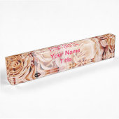Fleur rose rose faite sur commande de plaque