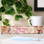 Fleur rose rose faite sur commande de plaque