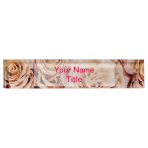 Fleur rose rose faite sur commande de plaque