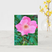 Fleur rose rose fleurie Carte de voeux anniversair (Fleur jaune)