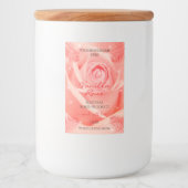 Fleur rose rose Floral Étiquette  Palm Feuille (Devant)