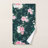 Fleur rose rose tendance  (Serviette à main)