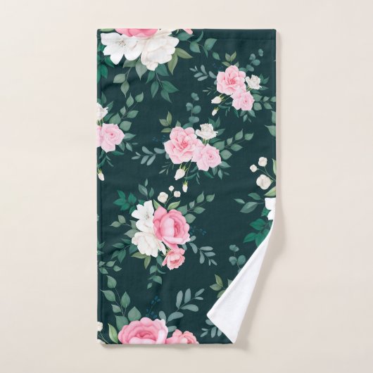 Fleur rose rose tendance  (Serviette à main)
