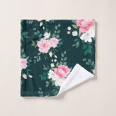 Fleur rose rose tendance  (Gant de toilette)