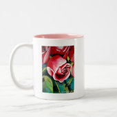 Fleur rose Rosebud Joyeuse tasse de la fête des mè (Gauche)