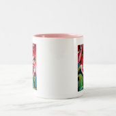 Fleur rose Rosebud Joyeuse tasse de la fête des mè (Centre)