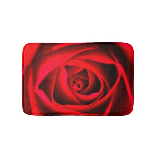 Fleur rose rouge Tapis de bain (Devant)