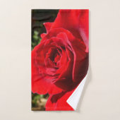 Fleur rose rouge vif Belle florale (Serviette à main)