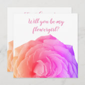 Fleur rose, Seras-tu ma carte fleurie ? (Devant / Derrière)