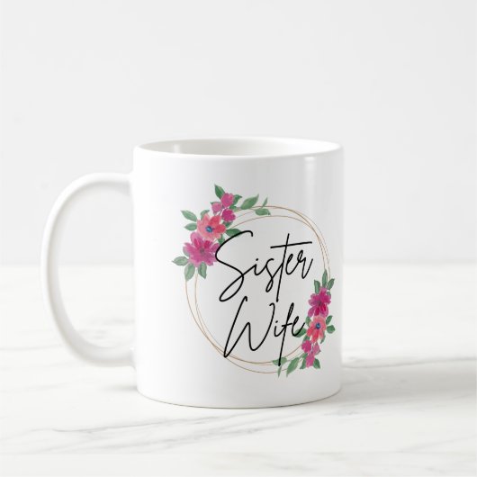 Fleur rose Soeur Femme Café Mug (Gauche)