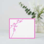 Fleur rose vif Branche Mariage RSVP (Debout devant)