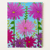 Fleur rose vif Dessin bleu (Dos)