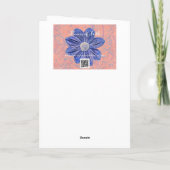 Fleur Rose violette Art Faith Carte d'anniversaire (Dos)