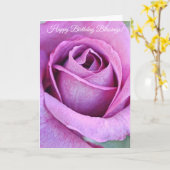 Fleur Rose violette Art Faith Carte d'anniversaire (Fleur jaune)