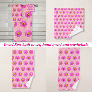 Fleur rose Zinnia Motif sans couture sur