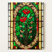 Fleur rouge de verre teinté élégant (Dos)