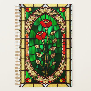 Fleur rouge de verre teinté élégant