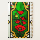 Fleur rouge Élégant Art de Verre Coloré (Dos)