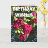 Fleur Rouge Fleur Jardin floral Bonne carte d'anni (Fleur jaune)